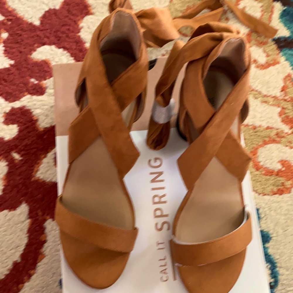 Sandals; block heels